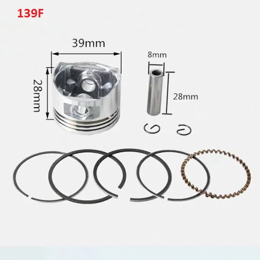 Kit Cilindro, Pistão e Carcaça 39mm para Roçadeiras GX35 Honda 4 Tempos GX35, GX31, HHT35S, UMK435, 139F, 140F