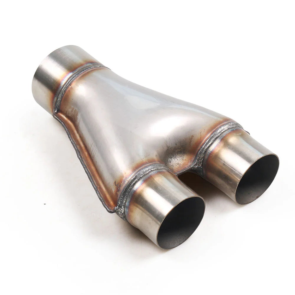 Adaptador Universal de Escapamento para Carros Y-Pipe Aço Inoxidável Conector de Tubo de 3 Vias Cone