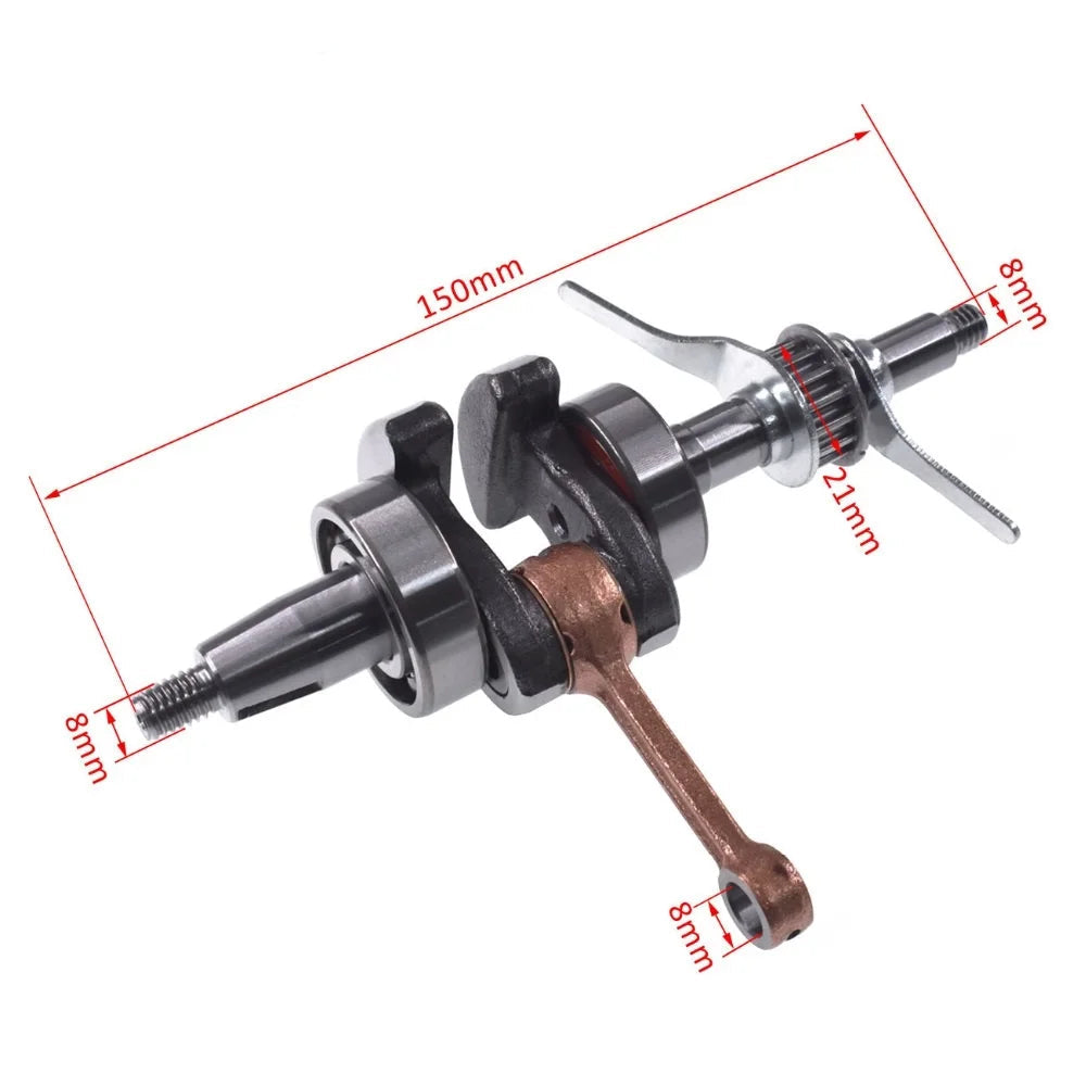 Virabrequim Válvula e Anéis de Pistão para Honda GX35