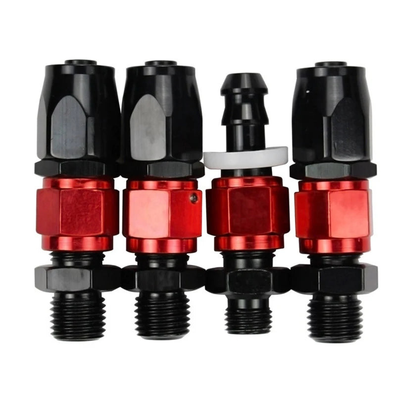 Regulador de Pressão de Combustível Universal com Manômetro Mangueiras AN6 Inox e Kit de Conectores