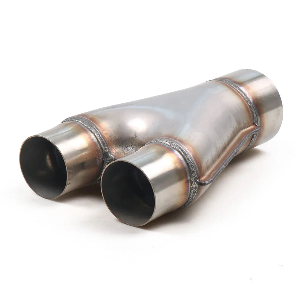 Adaptador Universal de Escapamento para Carros Y-Pipe Aço Inoxidável Conector de Tubo de 3 Vias Cone