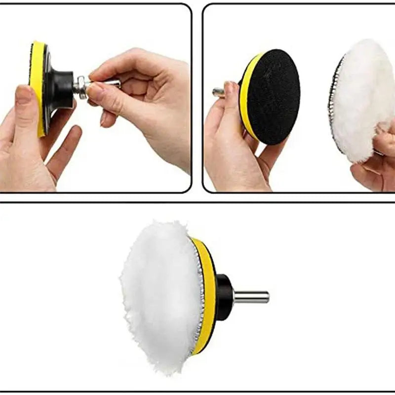 Disco de Polimento Universal para Carros 3/4 polegadas para Máquina de Polimento com Enceramento M10 / M14 Lã Macia