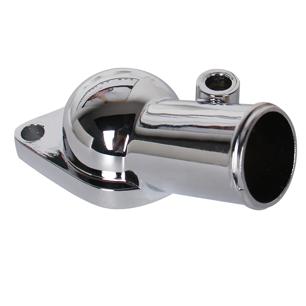 Carcaça do Termostato 15° Cromada para Motores Chevy V8 Compatível com SBC / BBC 265 a 502