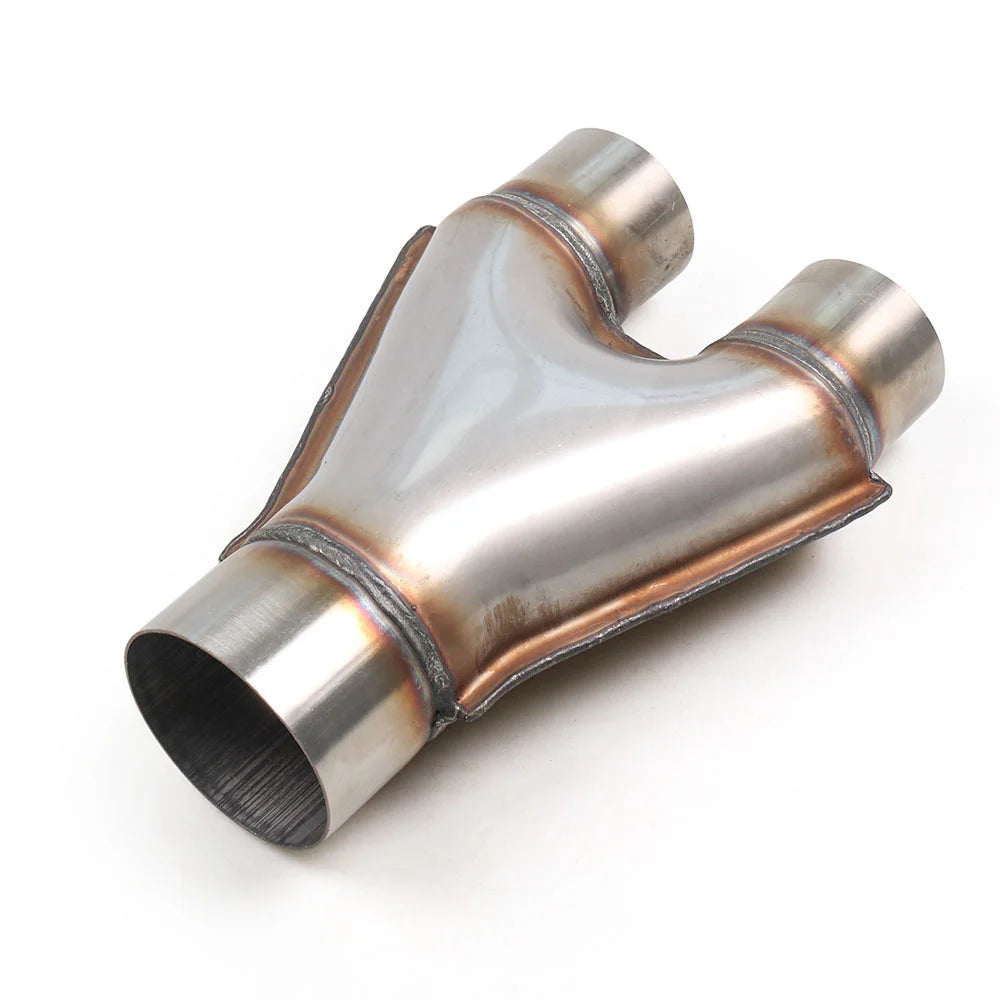 Adaptador Universal de Escapamento para Carros Y-Pipe Aço Inoxidável Conector de Tubo de 3 Vias Cone