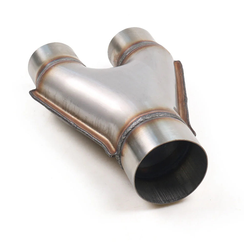 Adaptador Universal de Escapamento para Carros Y-Pipe Aço Inoxidável Conector de Tubo de 3 Vias Cone