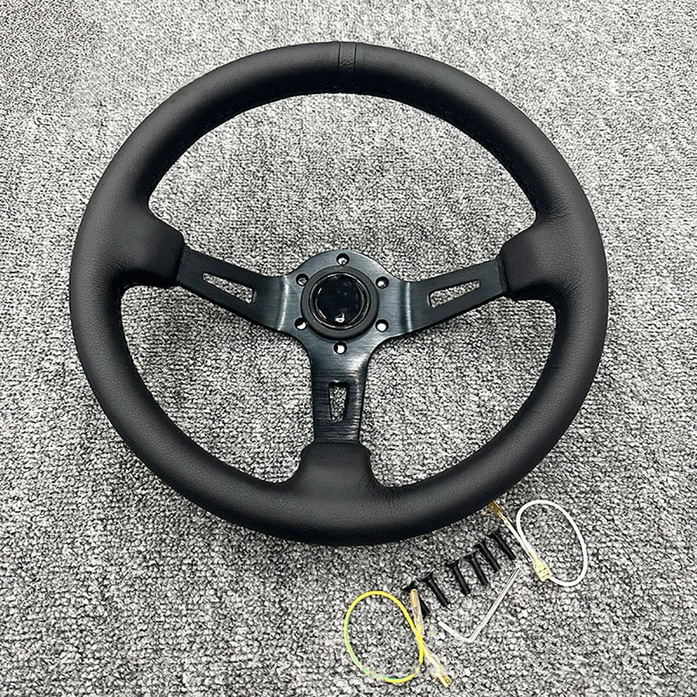 Volante Universal em Couro 13” - Estilo Deep Concave