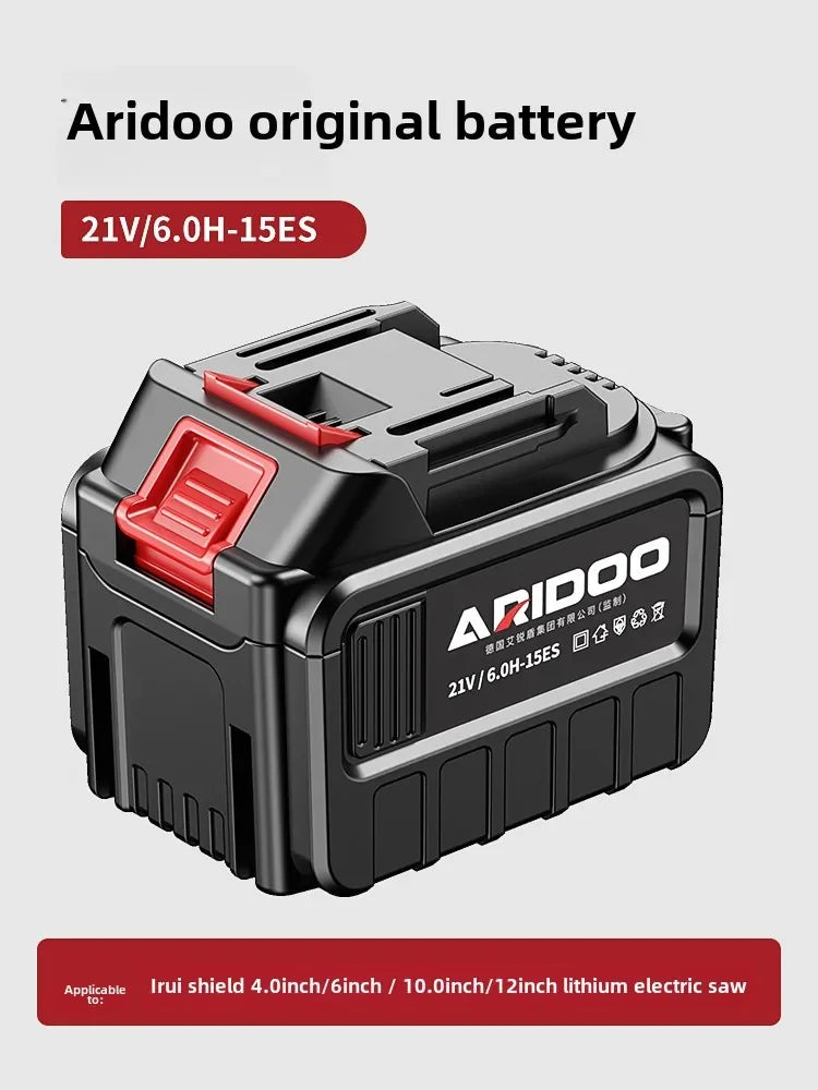 Bateria com Carregador ARIDOO para Motosserras e Roçadeiras Elétricas