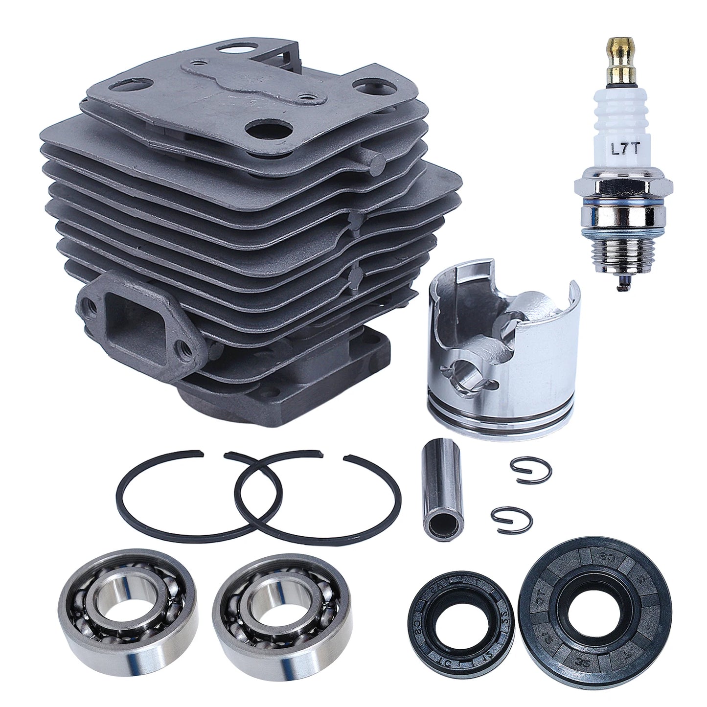 Kit Cilindro Completo e Vedação de Óleo 40mm para Roçadeiras Husqvarna 143R G4K G45L G43L BC4310 4302