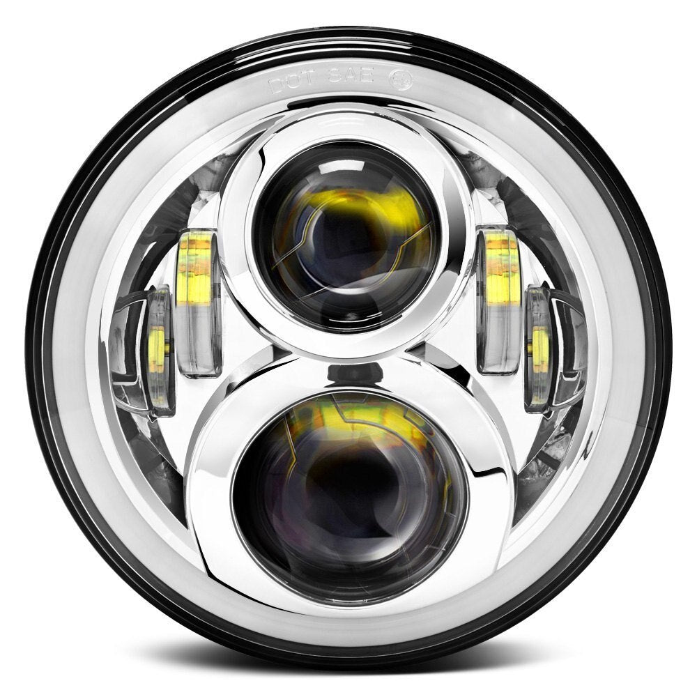 Kit Par de Faróis LED Redondo