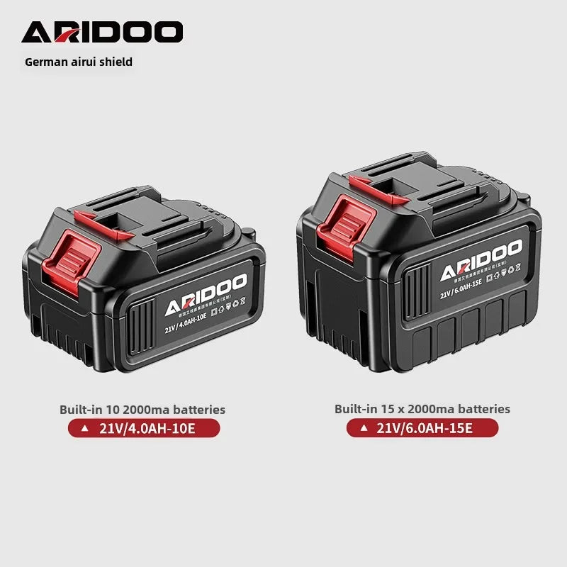 Bateria com Carregador ARIDOO para Motosserras e Roçadeiras Elétricas