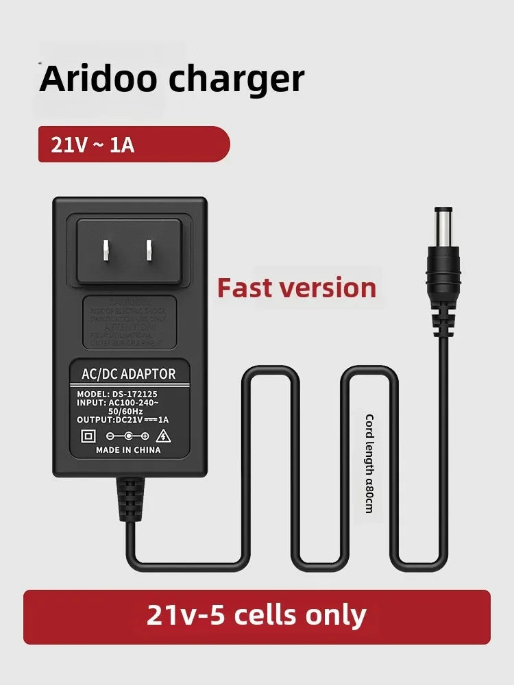 Bateria com Carregador ARIDOO para Motosserras e Roçadeiras Elétricas