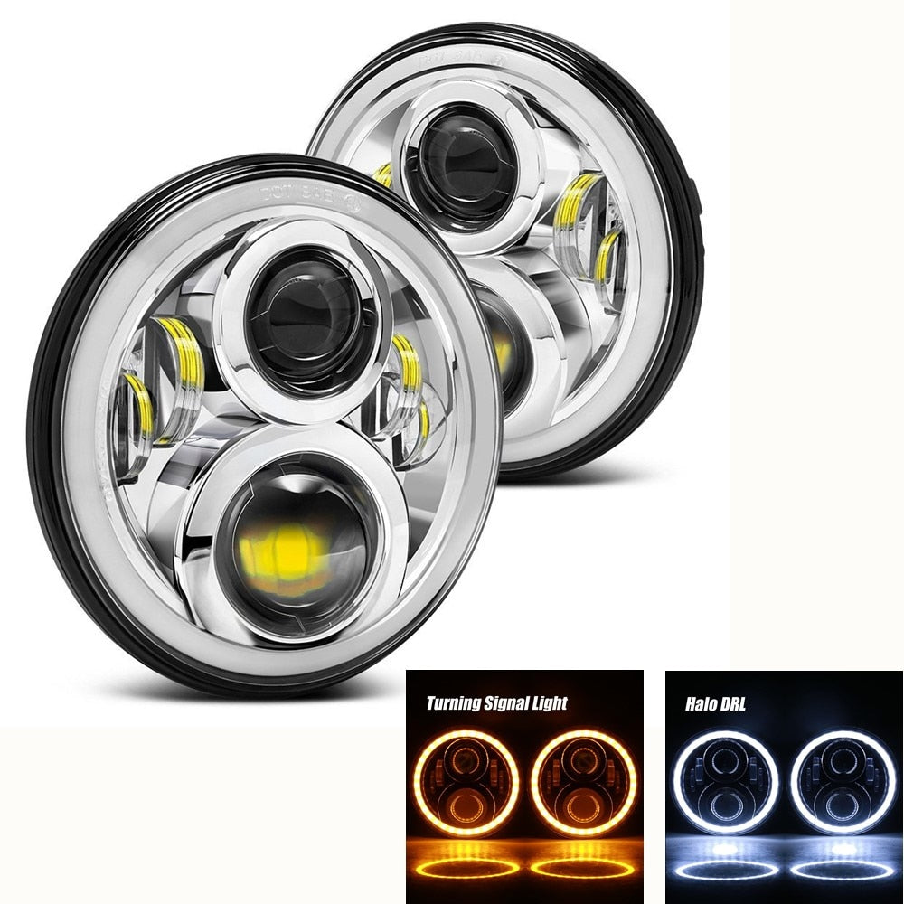 Kit Par de Faróis LED Redondo