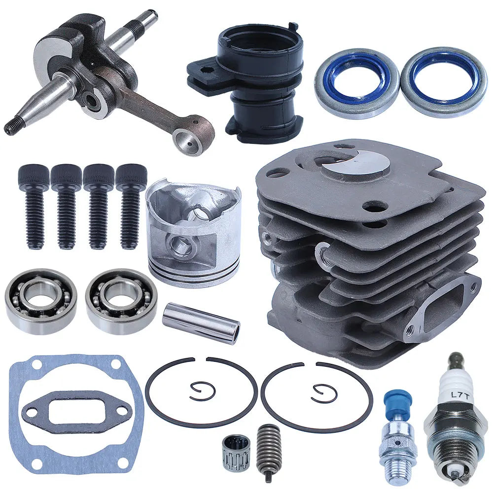 Kit Cilindro Completo 50mm com Virabrequim e Pistão para Motosserra Husqvarna 362 / 365 / 371 / 372 / 372XP