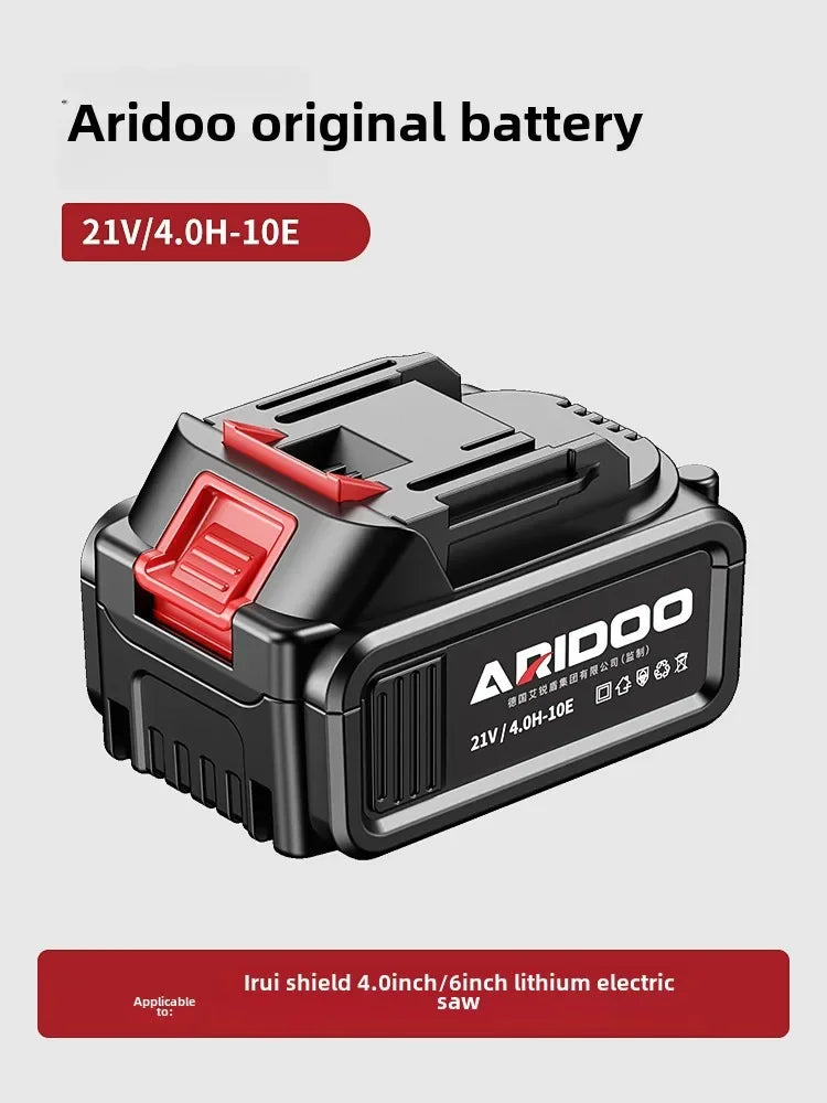 Bateria com Carregador ARIDOO para Motosserras e Roçadeiras Elétricas