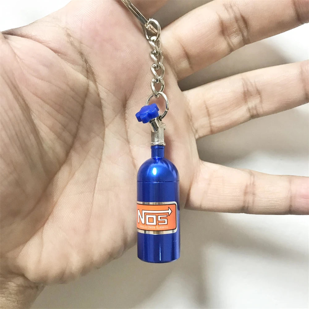 Chaveiro em Forma de Garrafa de Nitrogênio Decoração para Carros