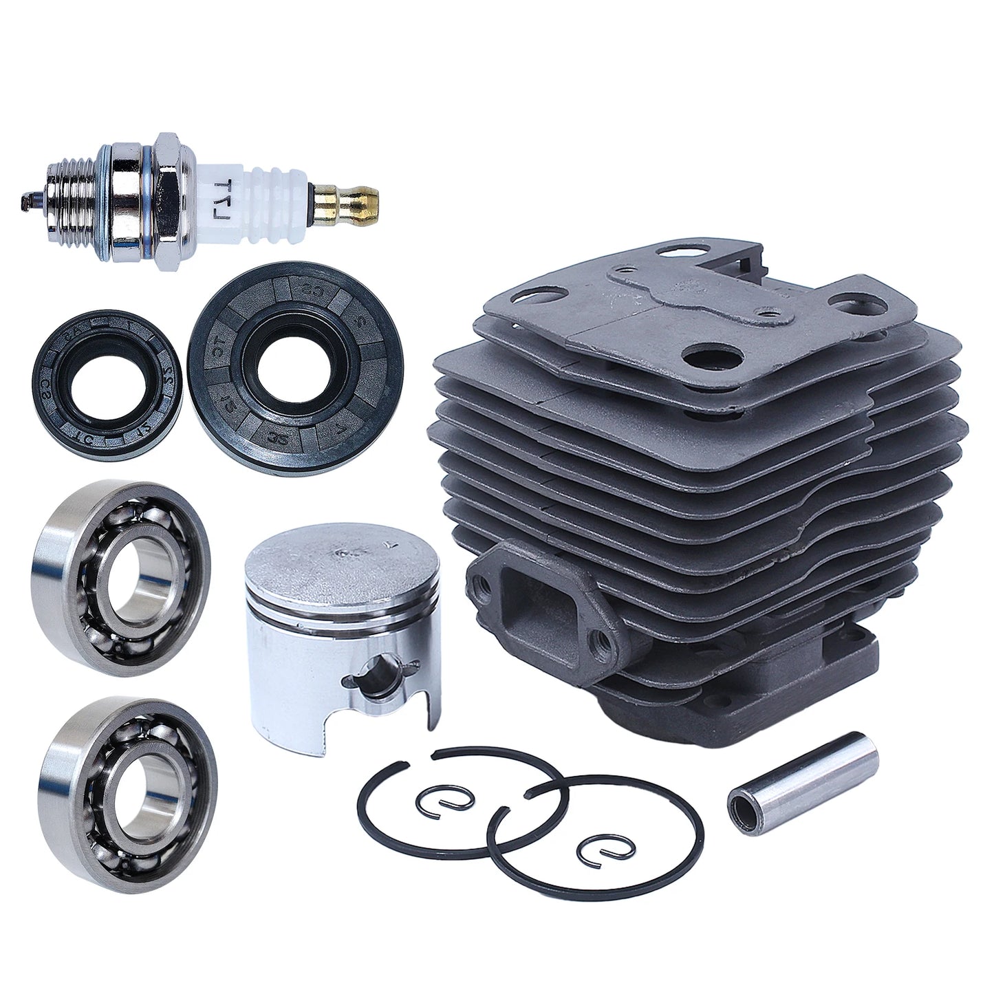 Kit Cilindro Completo e Vedação de Óleo 40mm para Roçadeiras Husqvarna 143R G4K G45L G43L BC4310 4302