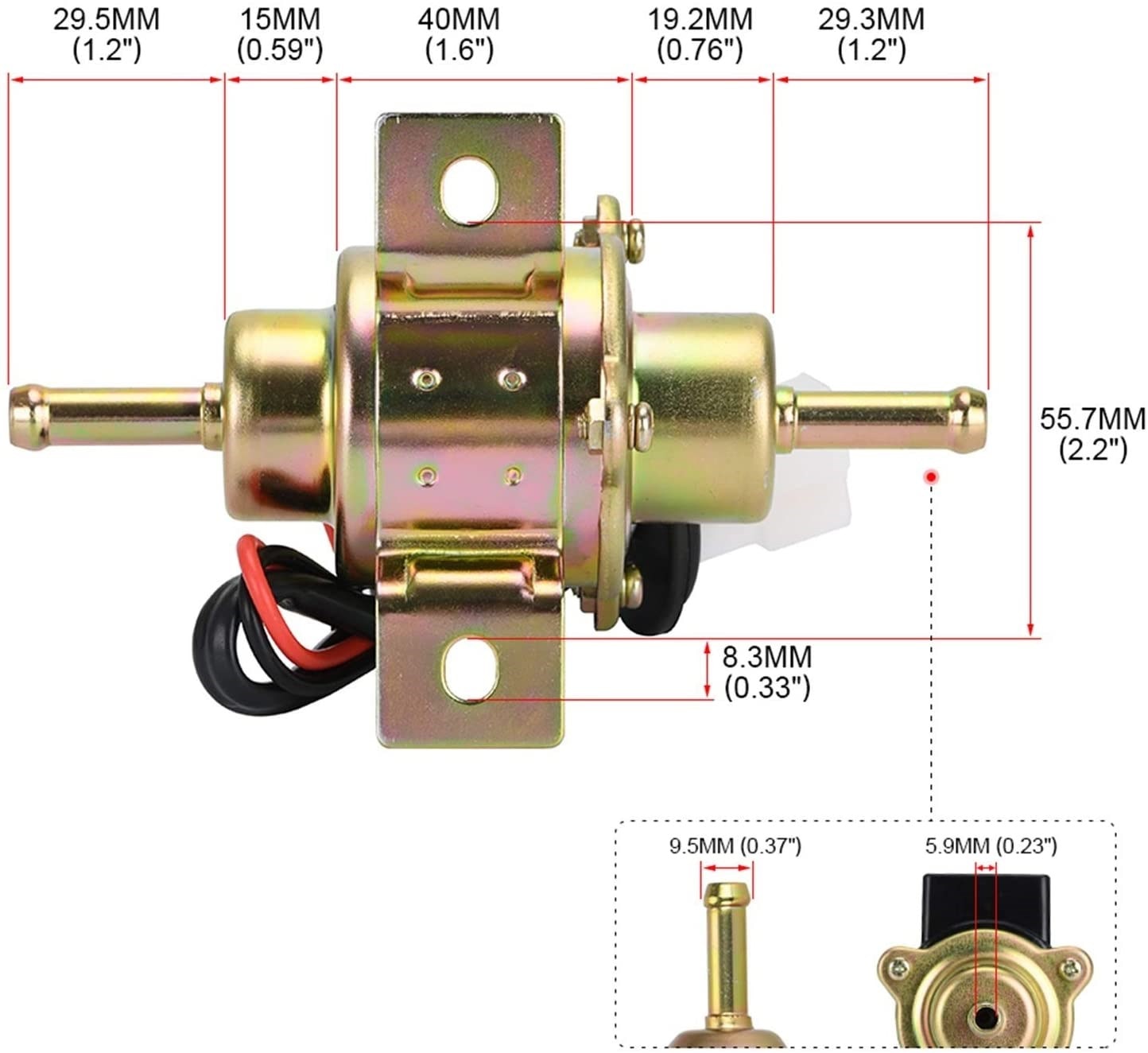 Bomba de Combustível Universal 12V Gasolina Álcool