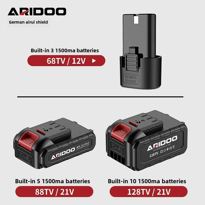 Bateria com Carregador ARIDOO para Motosserras e Roçadeiras Elétricas