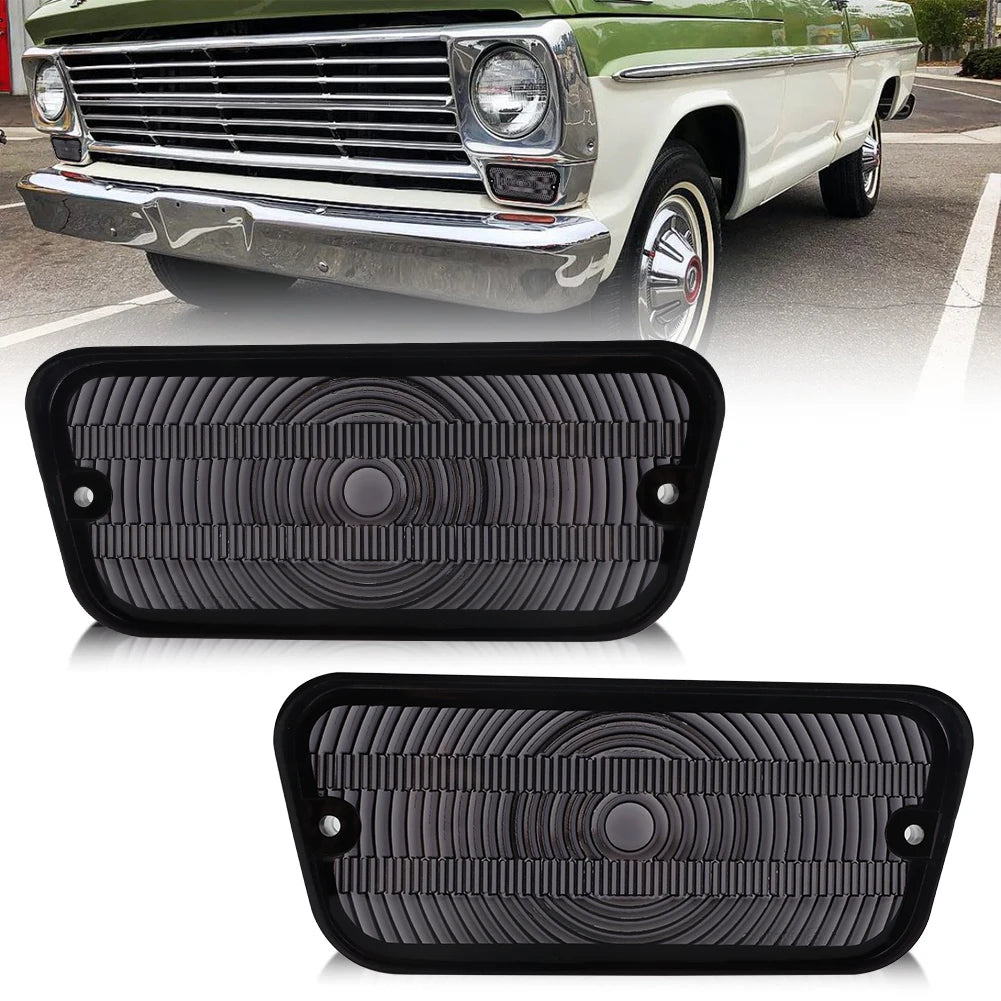 Par de Faróis para Luz de Seta e Marcador Lateral do Para-choque Dianteiro – Ford F100 1967 - 1971