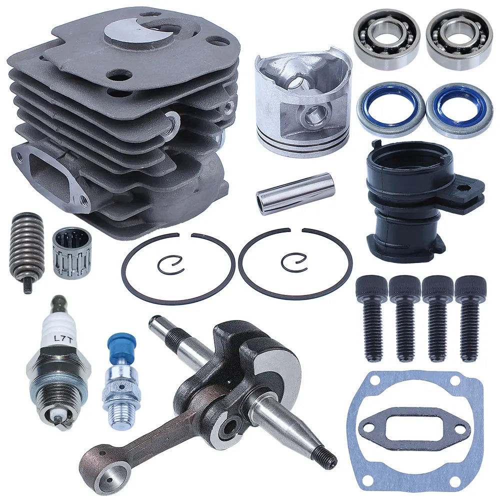 Kit Cilindro Completo 50mm com Virabrequim e Pistão para Motosserra Husqvarna 362 / 365 / 371 / 372 / 372XP