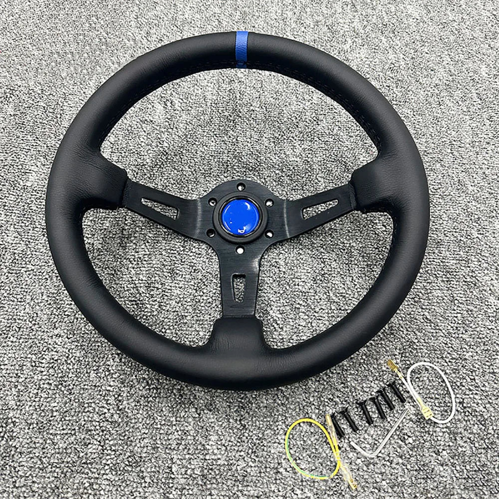 Volante Universal em Couro 13” - Estilo Deep Concave