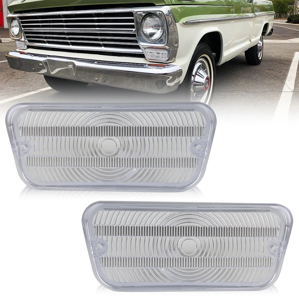 Par de Faróis para Luz de Seta e Marcador Lateral do Para-choque Dianteiro – Ford F100 1967 - 1971
