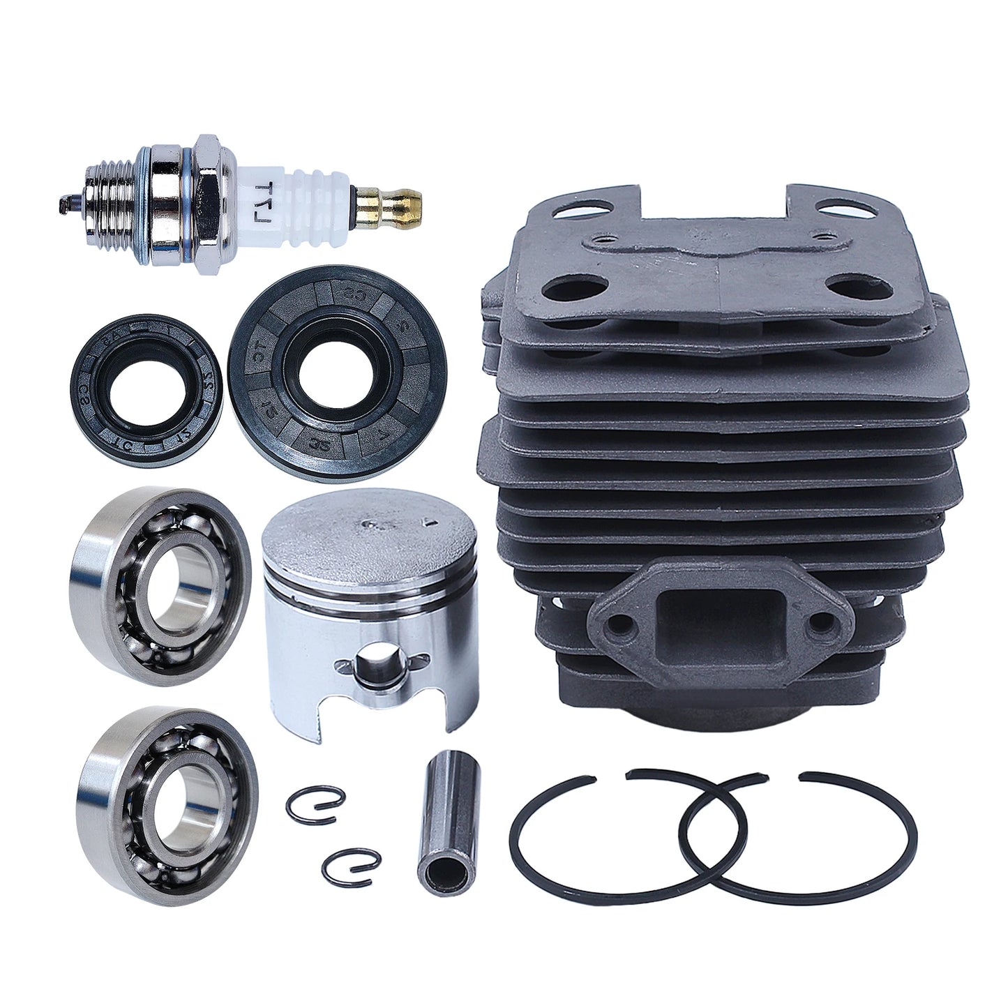 Kit Cilindro Completo e Vedação de Óleo 40mm para Roçadeiras Husqvarna 143R G4K G45L G43L BC4310 4302