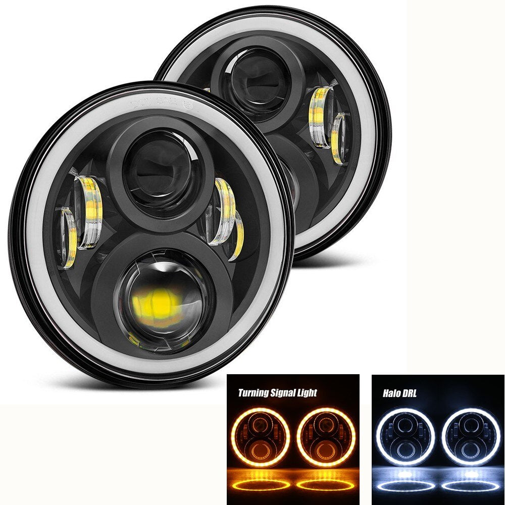 Kit Par de Faróis LED Redondo