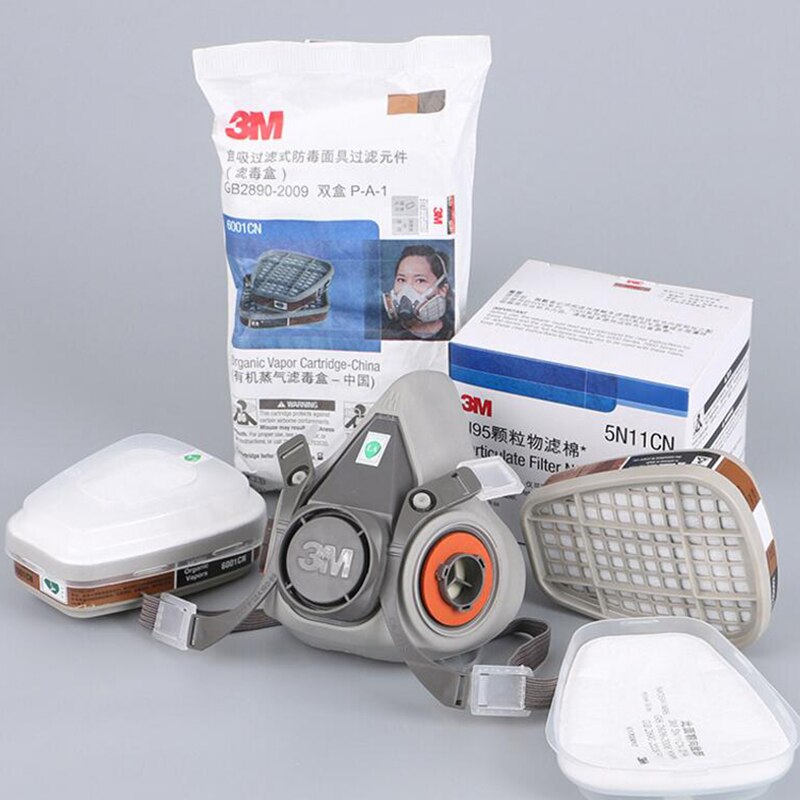 Máscara Respiratória 3M 6200 Meio Rosto para Pintura e Pulverização