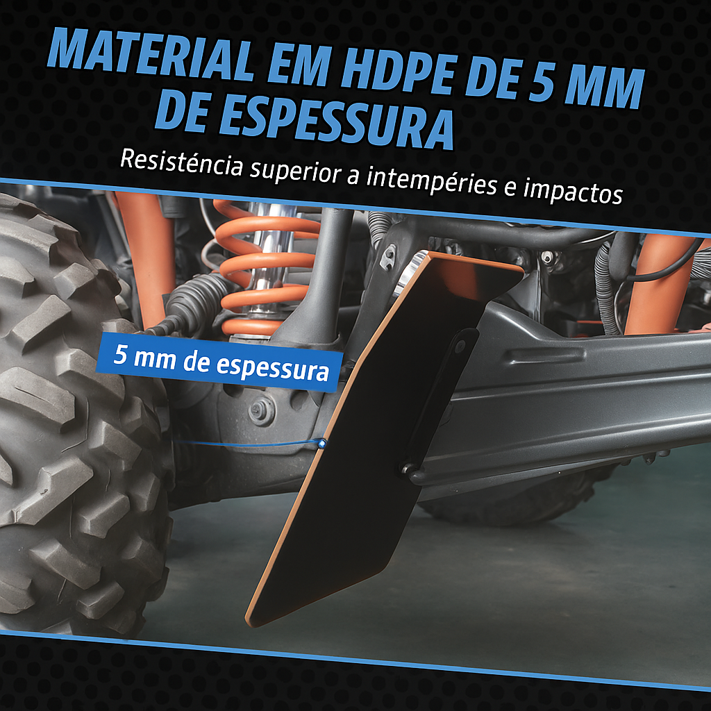 Parabarro Traseiro HDPE para Can-Am Maverick X3/X3 Max Kit Defletor de Pedras