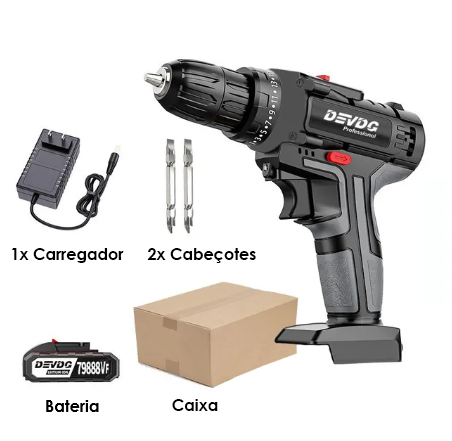 Furadeira Elétrica de Impacto 650W Sem Fio 16.8V