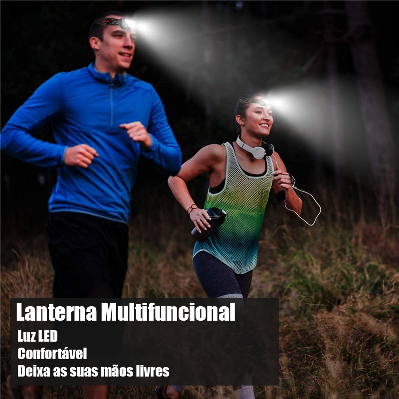Lanterna LED Multifuncional com 8 Modos para Camping Pescas e Atividades
