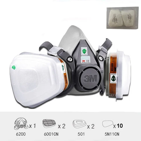 Máscara Respiratória 3M 6200 Meio Rosto para Pintura e Pulverização