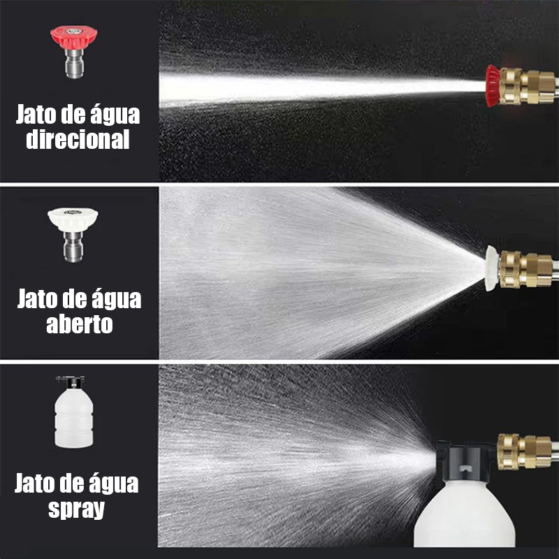 Lavadora de Alta Pressão Sem Fio 1500W | Máquina de Lavagem com Pistola de Água | Compatível com Bateria Makita 18V