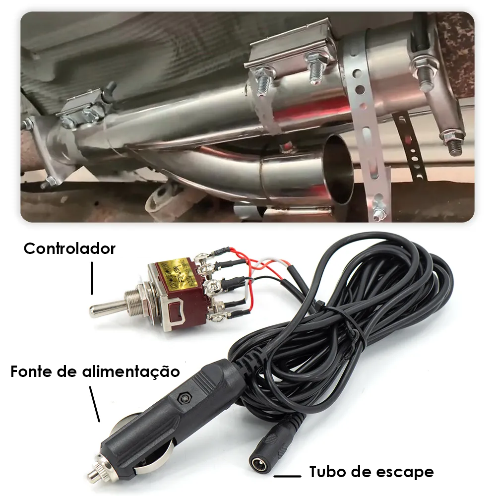 Válvula de Escape para Carros Universal 2" / 2.5" / 3"
