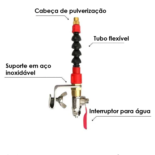 Sistema de Resfriamento com Pulverizador de Água para Corte de Mármore, Tijolo e Azulejo
