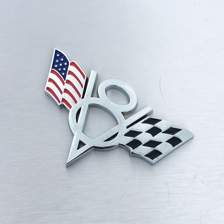 Emblema 3D Metal V8 para Carros Ford Chevrolet Outros