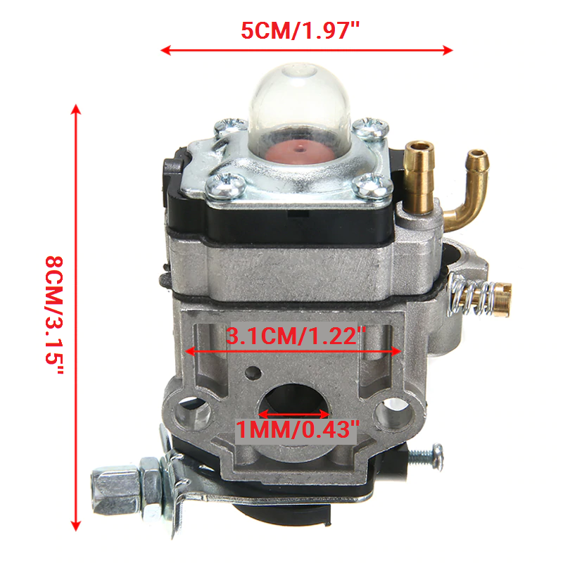 Carburador para roçadeiras 43cc 52cc cg430 cg520 - Poly Roçadeiras