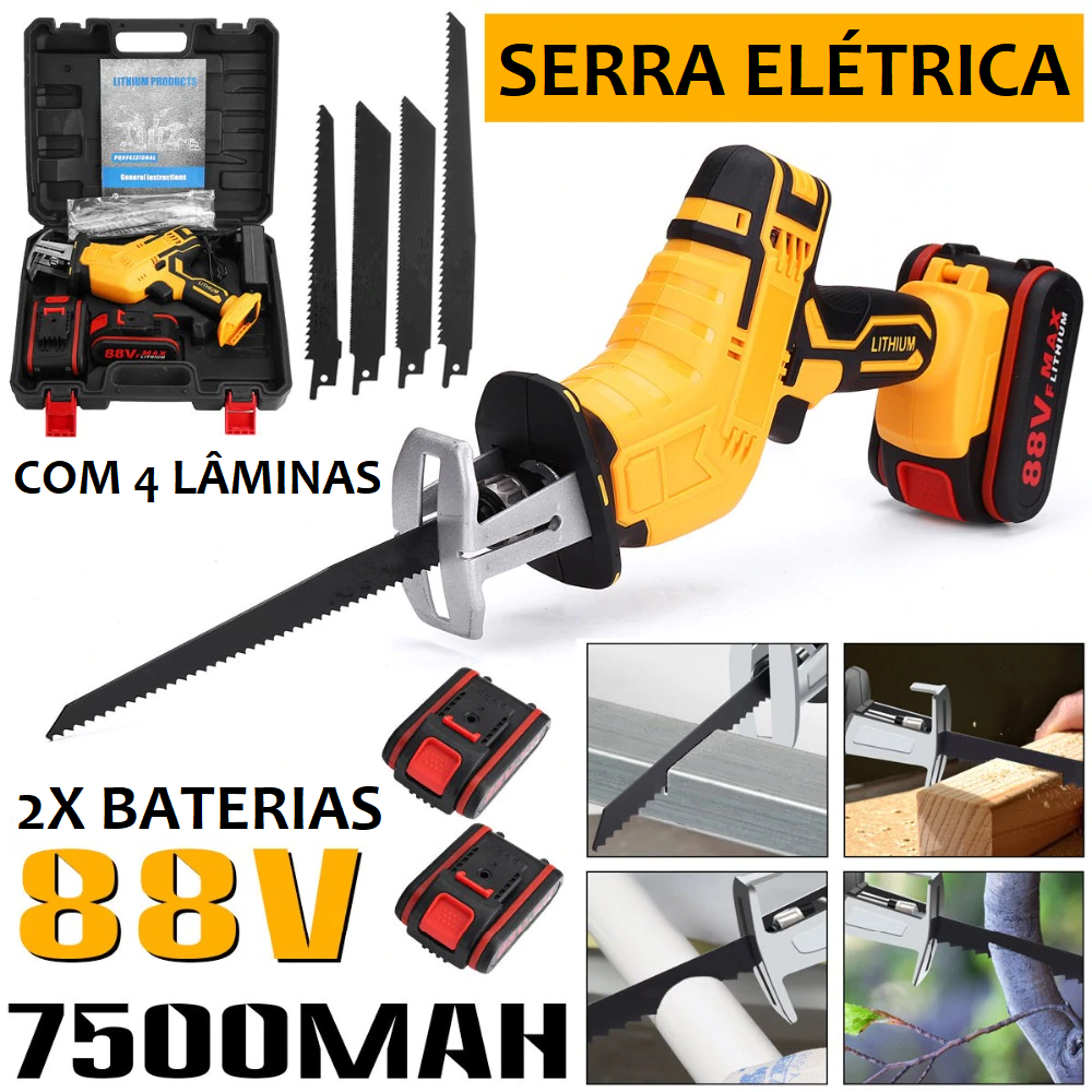 Serra Elétrica Portátil A Bateria Sem Fio 18V - Poly Roçadeiras