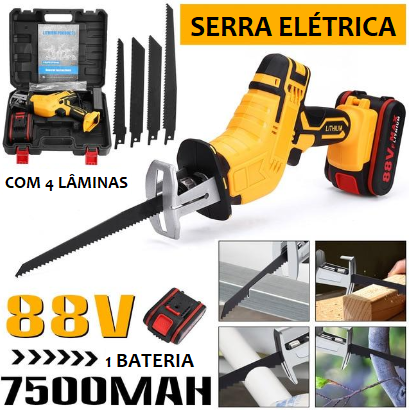 Serra Elétrica Portátil A Bateria Sem Fio 18V - Poly Roçadeiras