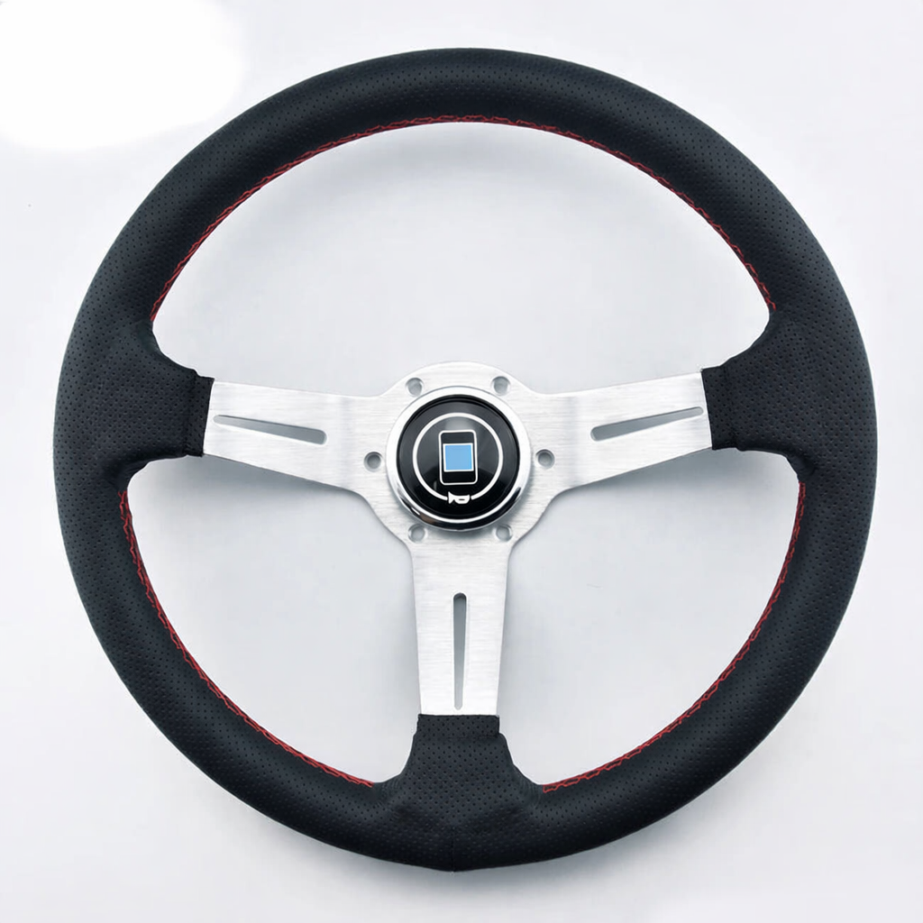 Volante Esportivo Universal 32cm PC-ST18 em Couro