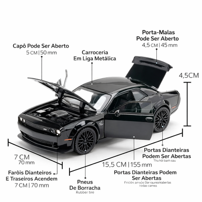 Miniatura Challenger Hellcat Redeye 1:32 em Metal com Som e Luz Maisto