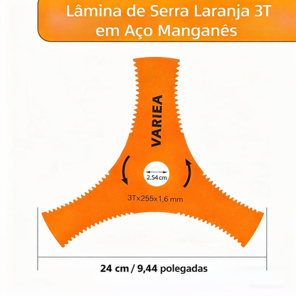 Lâmina de Corte para Roçadeira em Aço Manganês com 3 Pontas