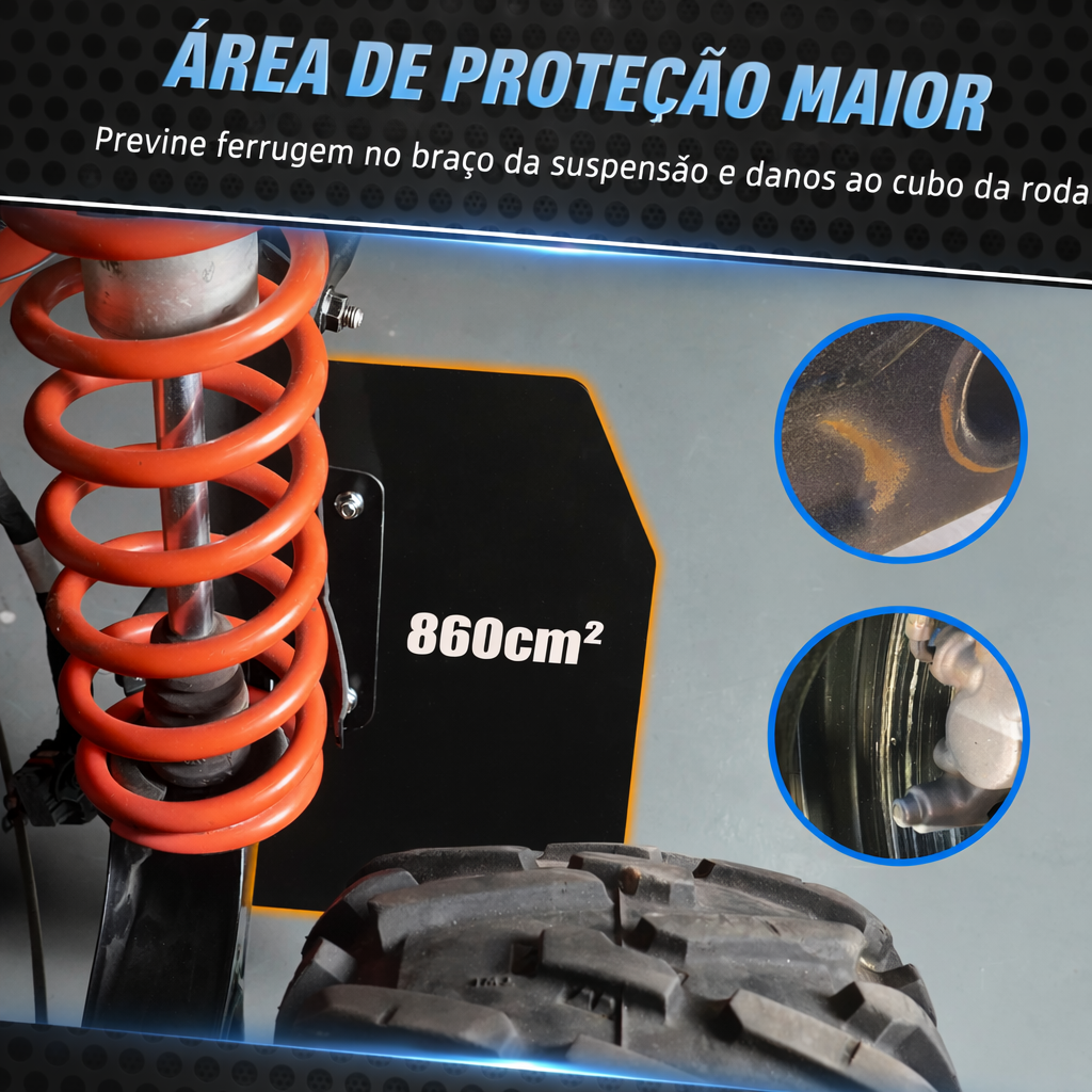 Parabarro Traseiro HDPE para Can-Am Maverick X3/X3 Max Kit Defletor de Pedras