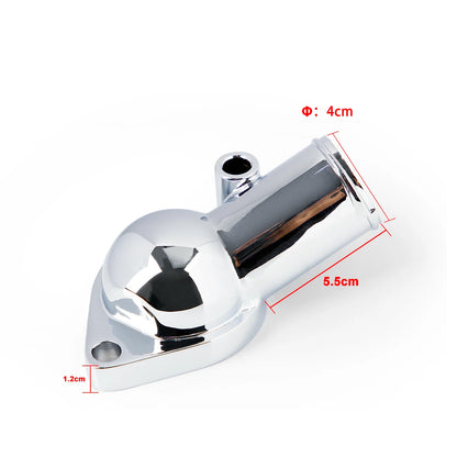 Carcaça do Termostato 15° Cromada para Motores Chevy V8 Compatível com SBC / BBC 265 a 502