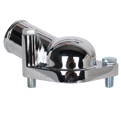 Carcaça do Termostato 15° Cromada para Motores Chevy V8 Compatível com SBC / BBC 265 a 502