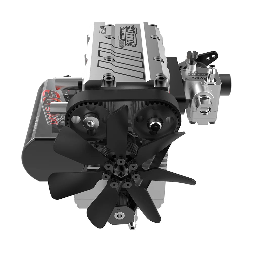 Kit DIY Motor Nitro FS-L200AC TOYAN 4 Tempos 2 Cilindros em Linha Refrigeração a Ar