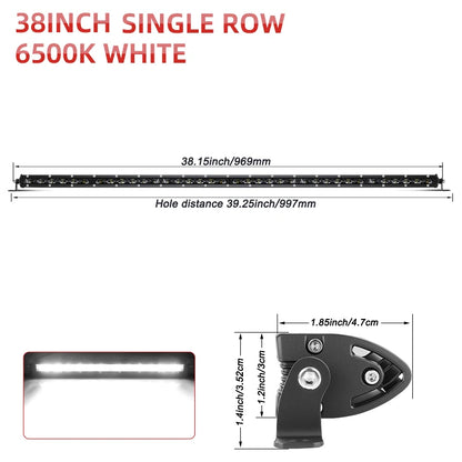 Barra de LED 6D Ultra Strip Off-Road | 8” / 14” / 20” Polegadas