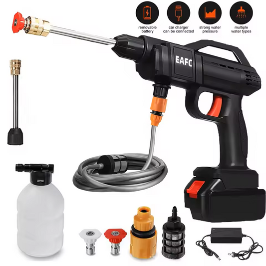 Lavadora de Alta Pressão Sem Fio 1500W | Máquina de Lavagem com Pistola de Água | Compatível com Bateria Makita 18V