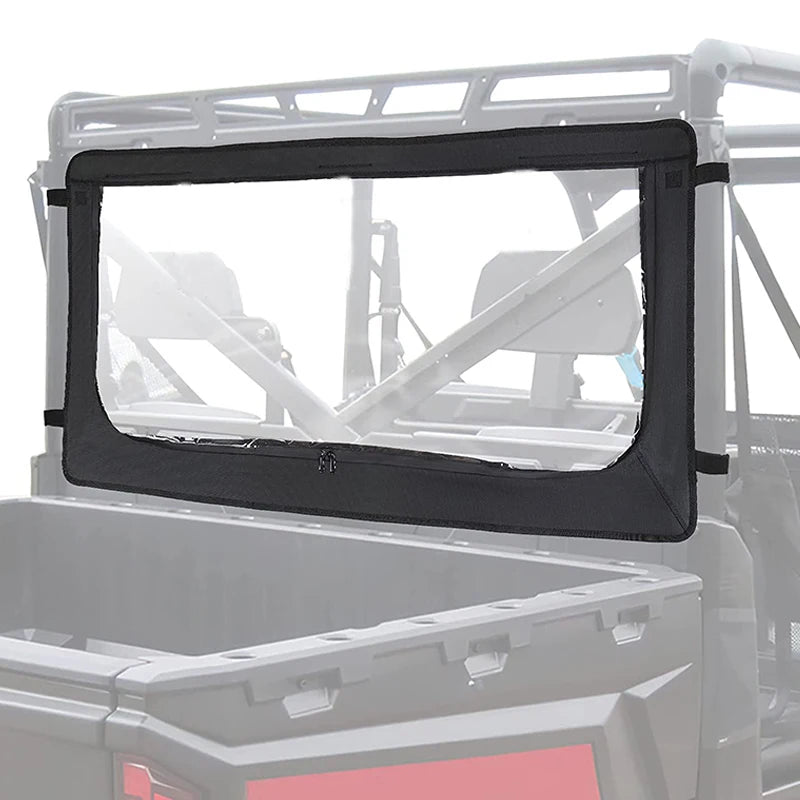 Parabrisa Traseiro para Polaris Ranger XP 1000 / Crew 2017 a 2023 Lona 600D com PVC Transparente
